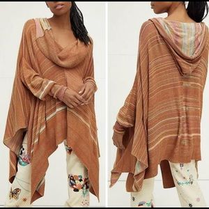 📌SOLD📌 NWOT Free PeopleToffee Poncho Tunic Sweater M/L Z317-14